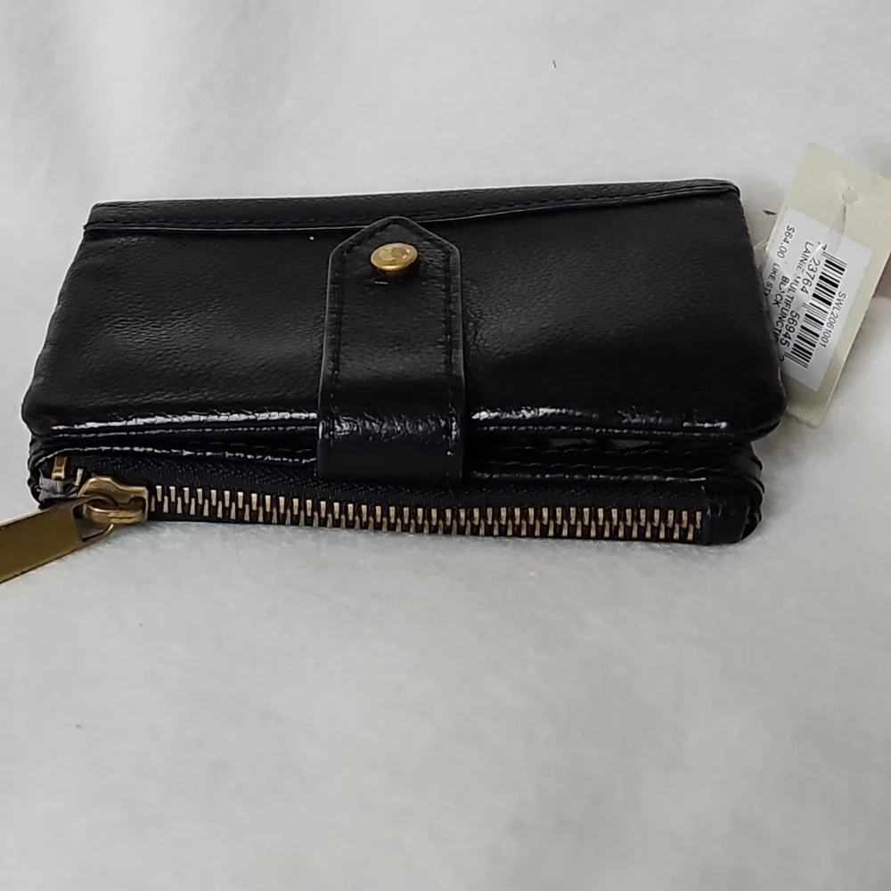 Fossil Lainie Wallet Women’s Pebbled Leather Black Multifunction 5" Credit Card - Picture 5 of 14
